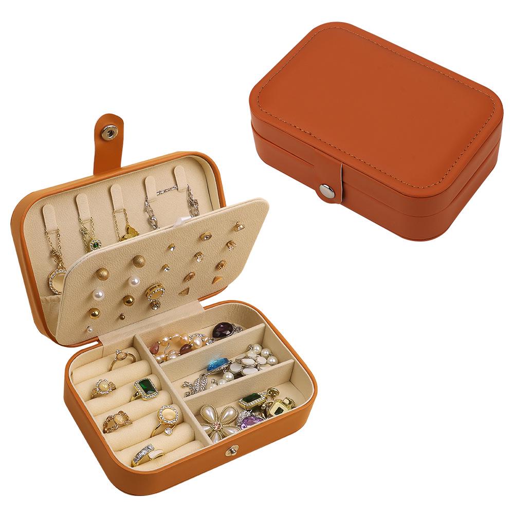 Elegante Schmuckschatulle aus Samt für Ohrringe & Halsketten - Tragbare Reiseaufbewahrungs- & Ausstellungsbox