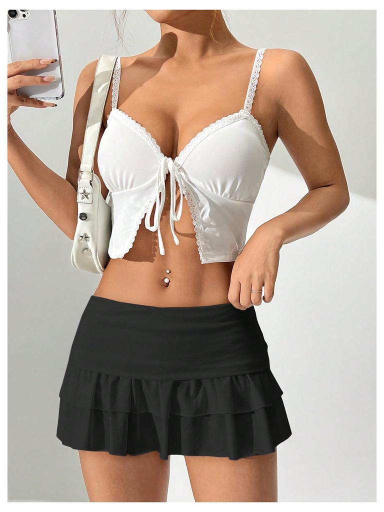 Korean Pleated A-line Skirt with Safety Pants - Summer Fashion for Women