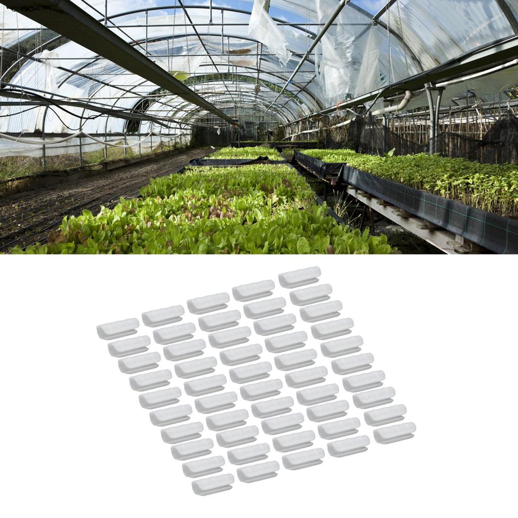 50 Stück 10cm Gewächshausfolienklemme Hitzebeständiger Rohrclip Gartenrahmen Rohrklemme für Garten