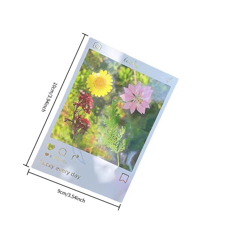 20 Stück/1 Packung Transparente Kunststoff-Lesezeichen für Trockenblumen Blätter DIY Bastelset Geschenk für Leser Naturfreunde Schule Büro Kunst