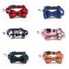 Plaid Bow Cat Collar with Bell and Buckle