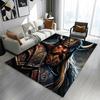 Viking Warrior with Horned Helmet Patterned carpet a non slip rug suitable for all seasons and any setting, gift