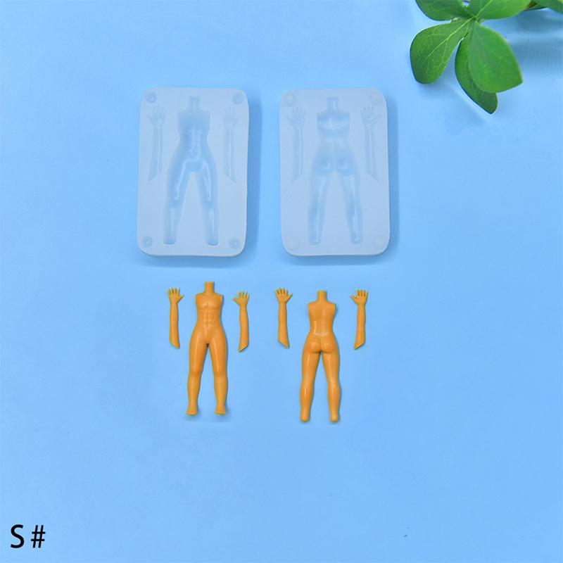 1 Set Polymer Clay Male Doll Body Torso Silicone Mold Fondant/Resin Clay Diy Doll Sculpture Modeling Tool
