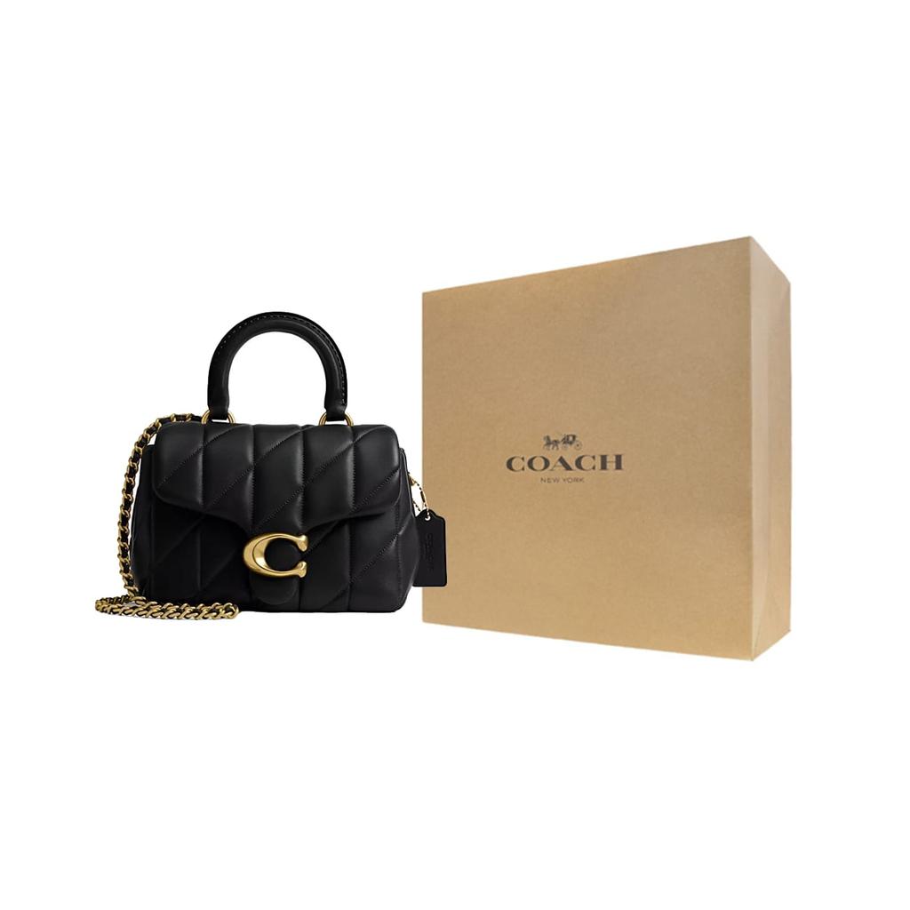 Coach Tabby Sheepskin One Shoulder Handbag Small Women's Black CCC12-B4BK