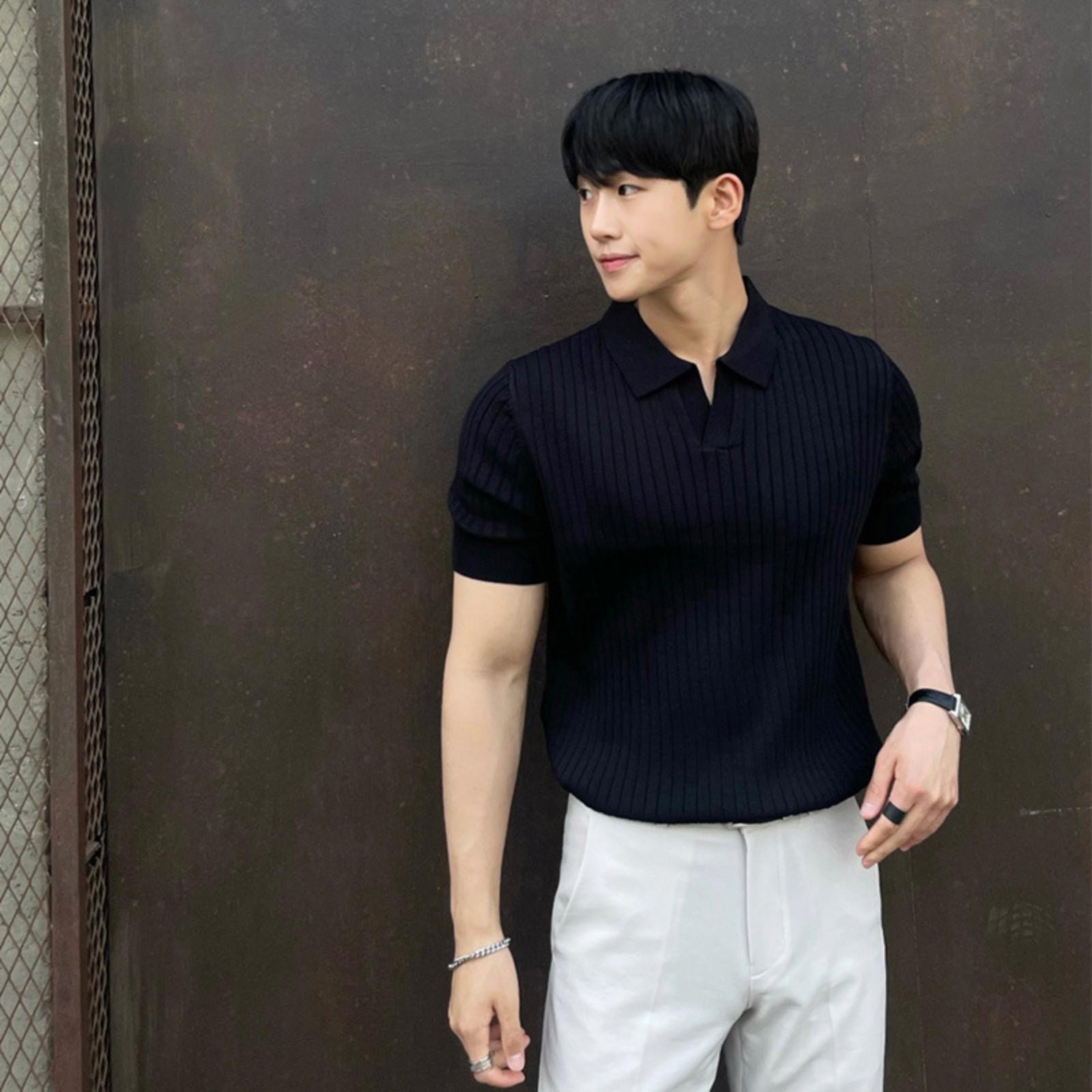 Men s Short Sleeve Men s Summer Men s Flip Shirt L 1839₽