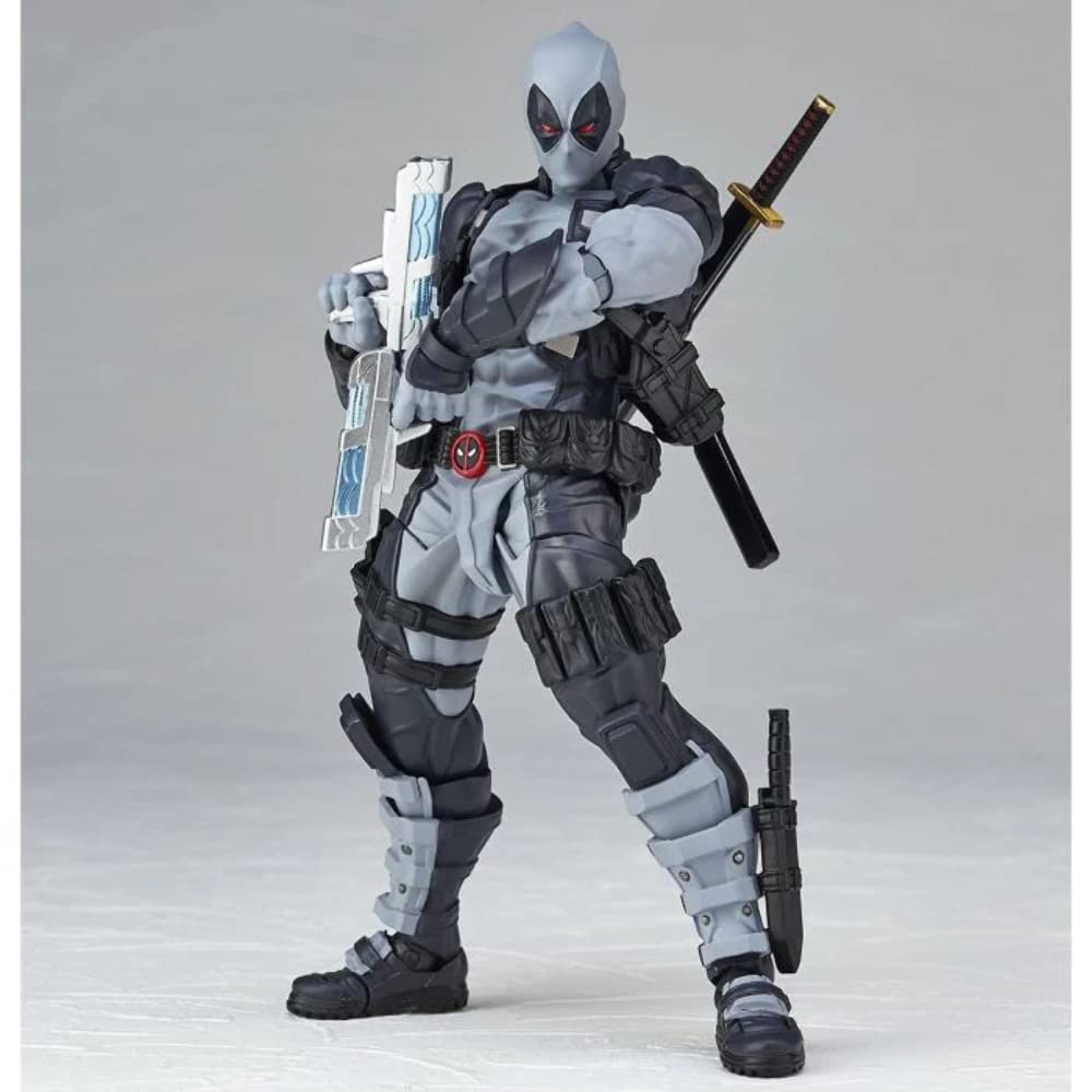 Kaiyodo Figure Complex AMAZING YAMAGUCHI Deadpool Color Deadpool Color Version 170mm Painted Action Figure Revoltech Ver.2.0 X-FORCE Ver. Ver.2.0