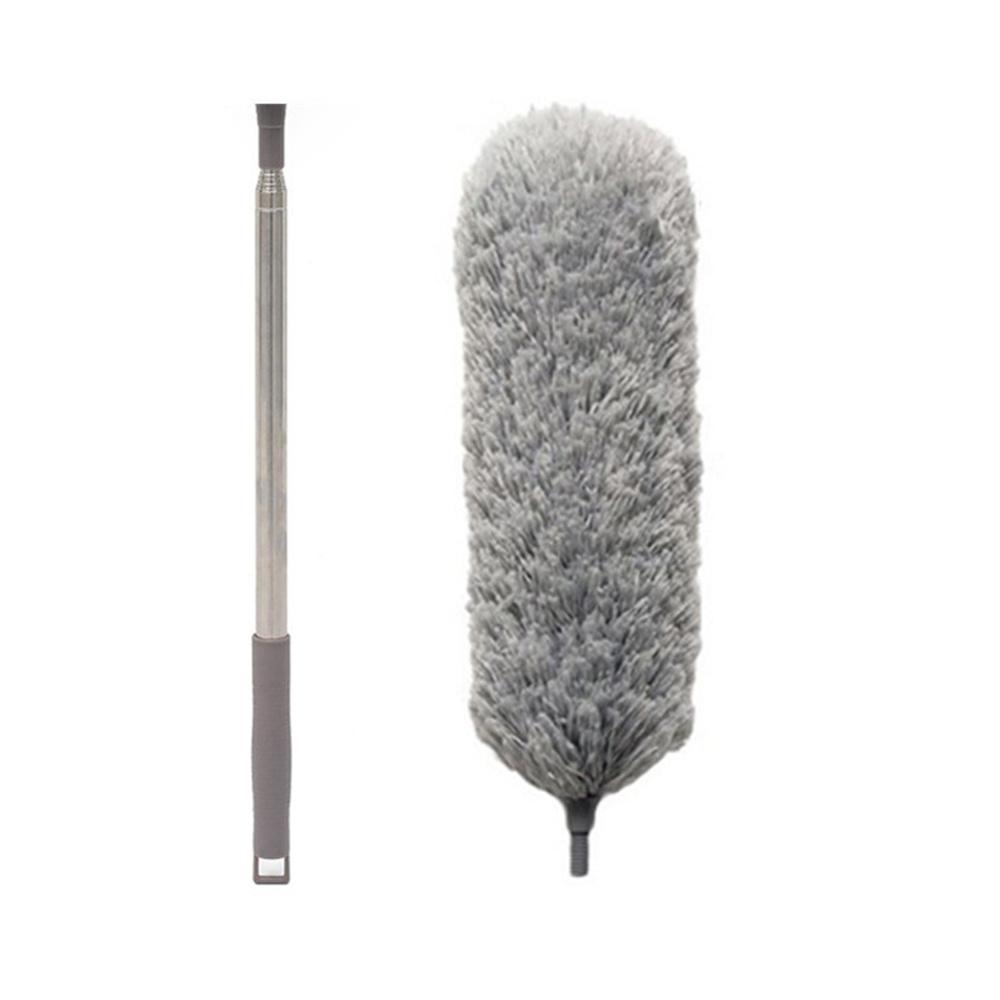 

Microfiber Duster Extendable Duster Cleaner Brush Telescopic Catcher Mites Gap Dust Removal Dusters Home Cleaning Tools 2.5M серый