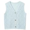 Women's Lyocell Hollow Knit Short Cardigan Vest