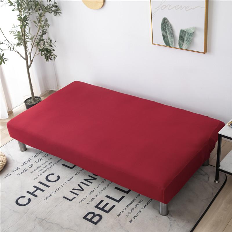Solid Color Sofa Bed Cover All-inclusive Folding Sofa Covers for Living Roon Tight Wrap Couch Cover Without Armrest Funda Sofa