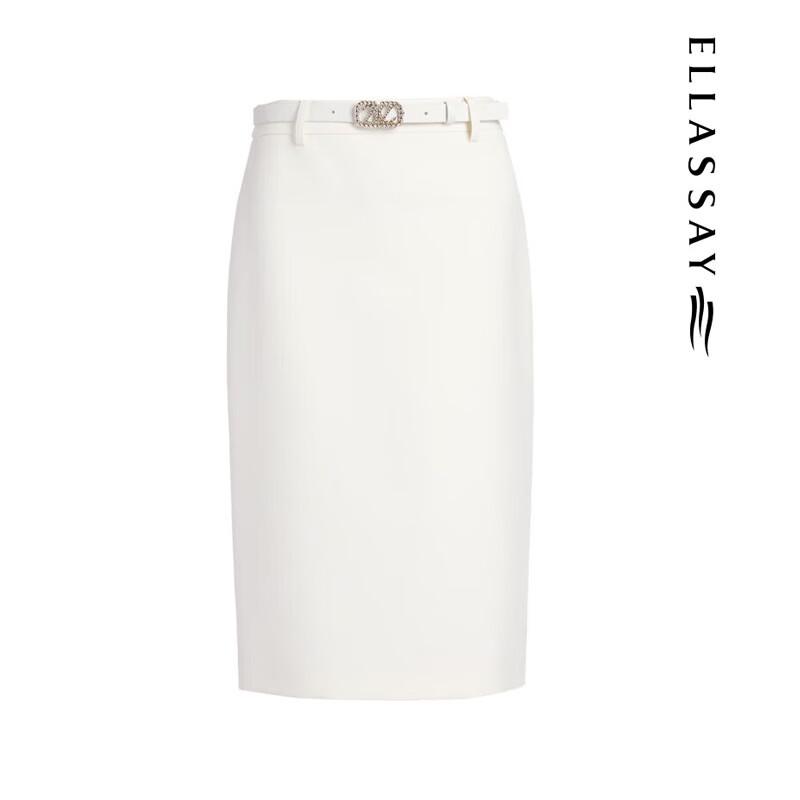 ELLASSAY Spring High-Waist Slit Midi Skirt