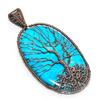 Tree Of Life Turquoise Pendant, Handmade Gemstone 999 Copper Wire Wrap Pendant Antique Jewelry, For Gift Copper Jewelry