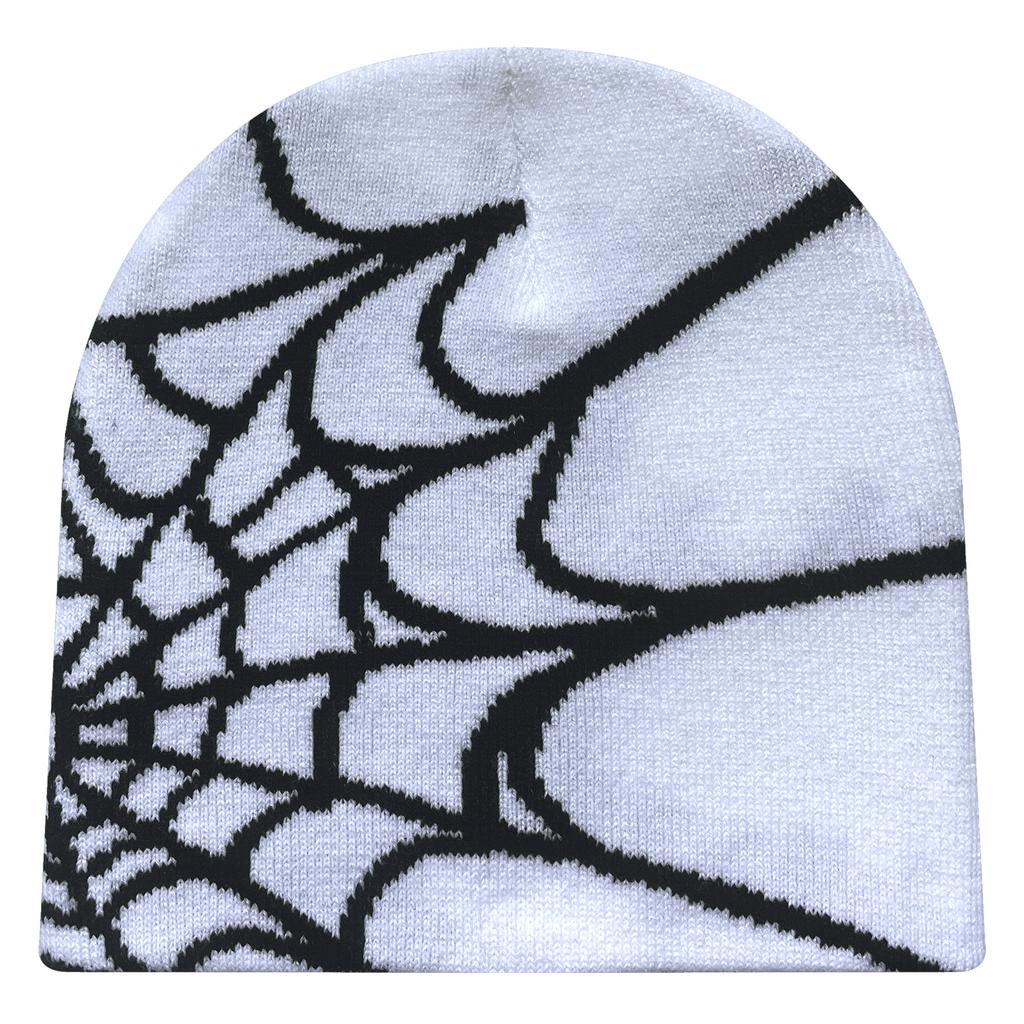 Knitted Beanie Hat Web Graphic Jacquard Beanie For Men Women Breathable Winter Warm Hat Skull Cap