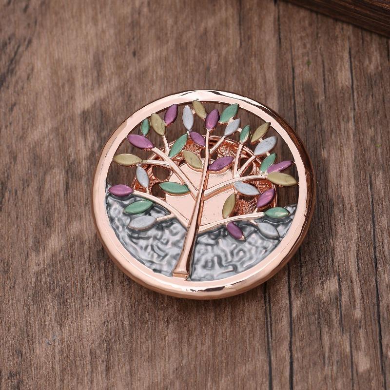 Heiß verkaufende emailierte geometrische Blume magnetische Brosche, modische kreative Blumenbrosche für Damen