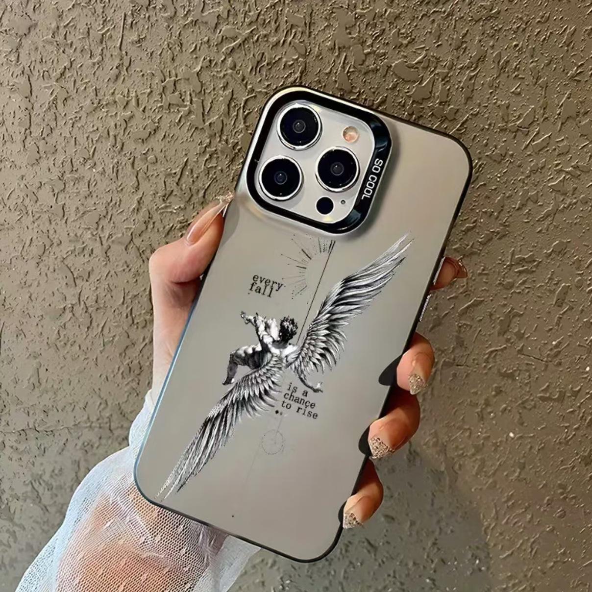 

Silver Shell Phone Case for Apple Models: 17/16/15 Pro, 14 Pro Max, 13/12/11 X - European & American Style 15 Pro
