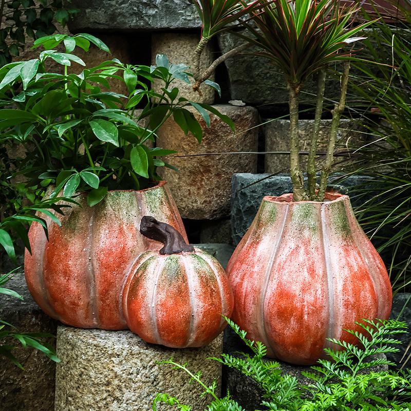 Keramik Blumentopf Cartoon Kürbis Blumenvase Garten und Hof Dekoration Zubehör Sukkulententopf Pflanzen Zubehör