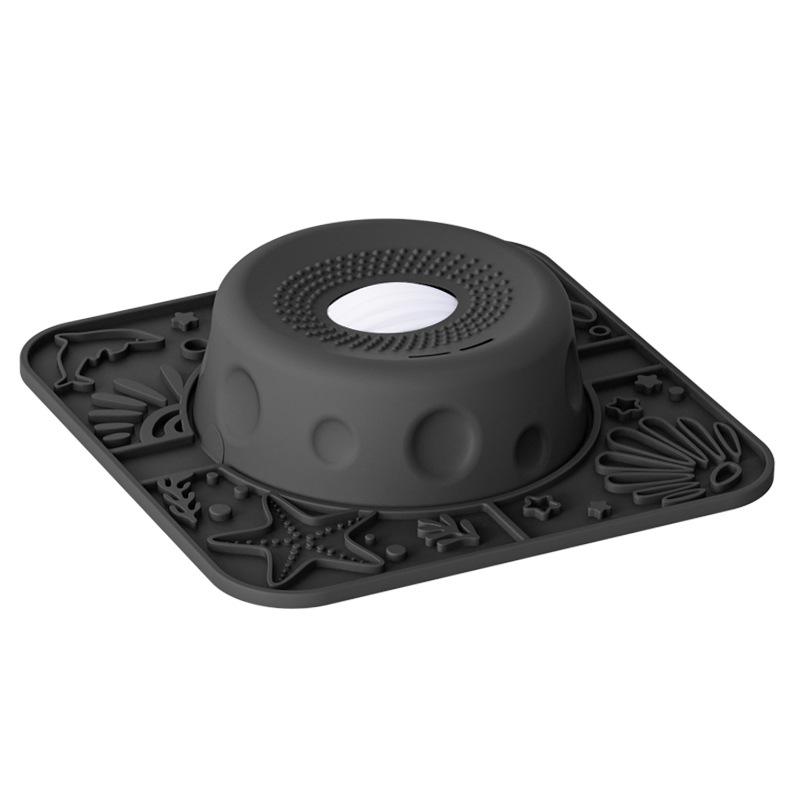 New Design Silicone Dog Slow Feeder Liquid Treats Bowl with Lick Ball Interactive Large Capacity Non-Slip Pet Feeding Bowl Mat