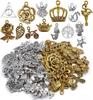 100pcs Tibetan Silver Mixed Pendant Animals Charms Beads for Jewelry Making Bracelet Earrings Necklace DIY Craft Art Charms