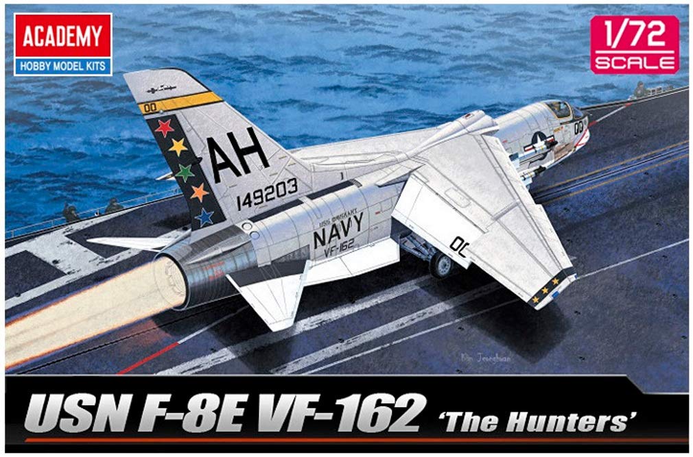

Academy 1/72 F-8E Crusader VF-162 The Hunters Plastic Model Kit 12521