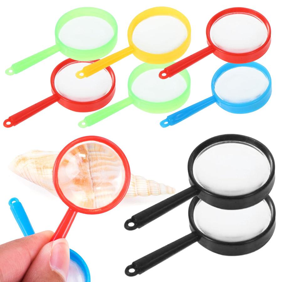 48pcs 2inch Plastic Handheld Magnifiers - Colorful Magnifying Glasses with Clear Lens for Outdoor Nature Exploration, ZSY