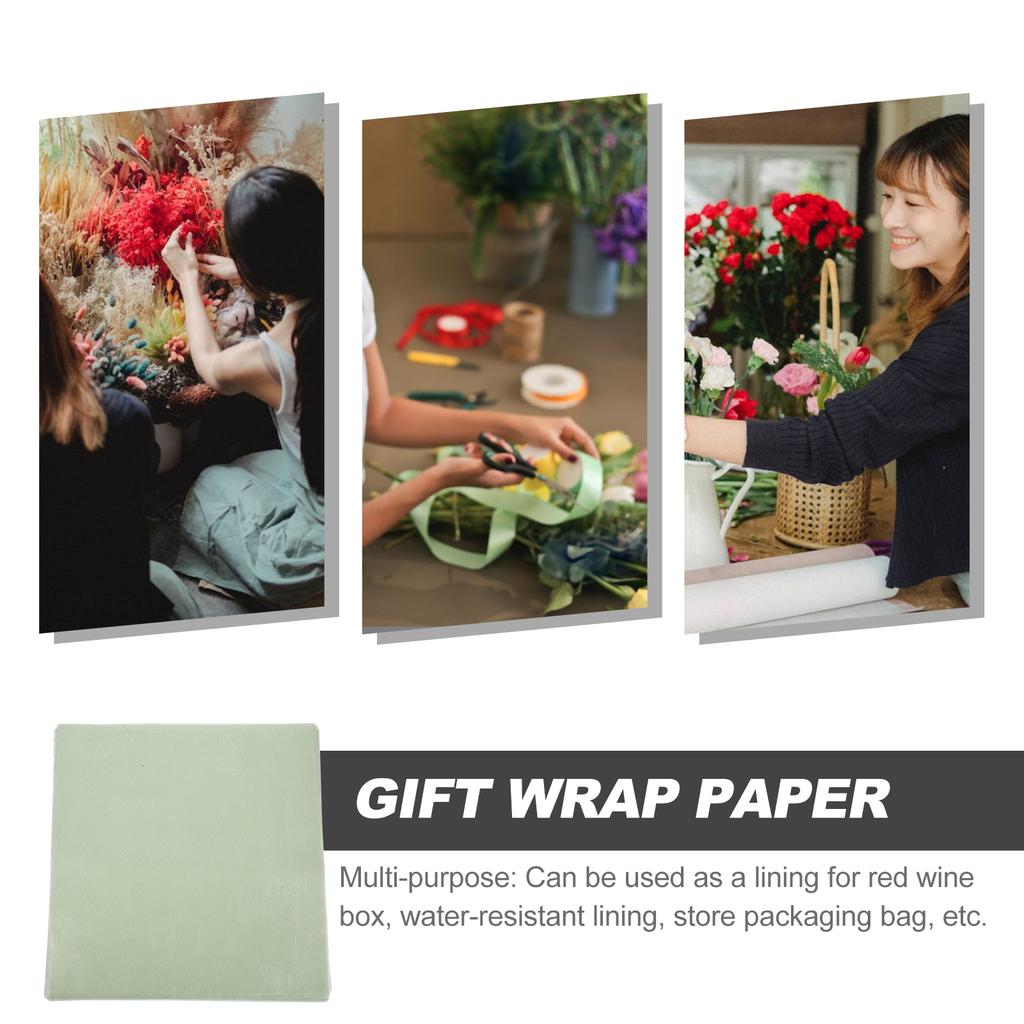 50 Sheet Flower Wrapping Paper Tissue Paper Sydney Paper Wrapping Green Tissue Bulk Floral Gift Packing Holiday Creative Present