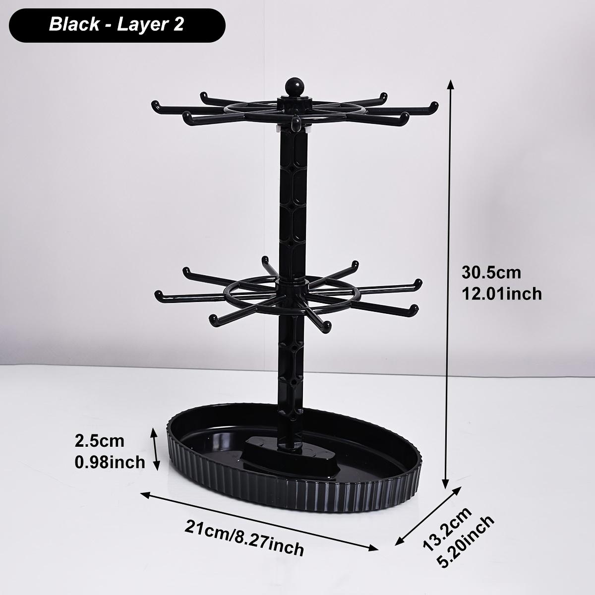 

1pc multi-layer adjustablerotatable keychain storage rack jewelry bracelet desktop jewelry accessories display rack holiday gift