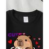 Cute Bear In Coffee Cup with Hearts 2026 New Girls' Long-sleeve Casual Crewneck Sweatshirt, Suitable for Outdoor Sports