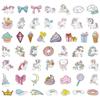 50 Unicorn Graffiti Waterproof Stickers for Suitcases, Cars, Notebooks, Skateboards, and Phones