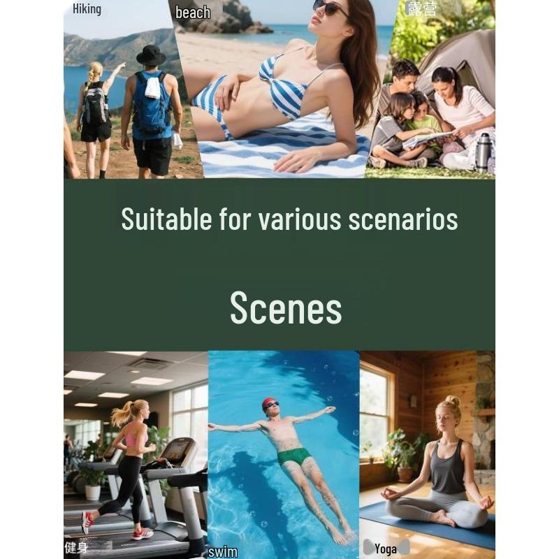 Quick-Dry Magnetic Suction Sports & Beach Towel for Changing