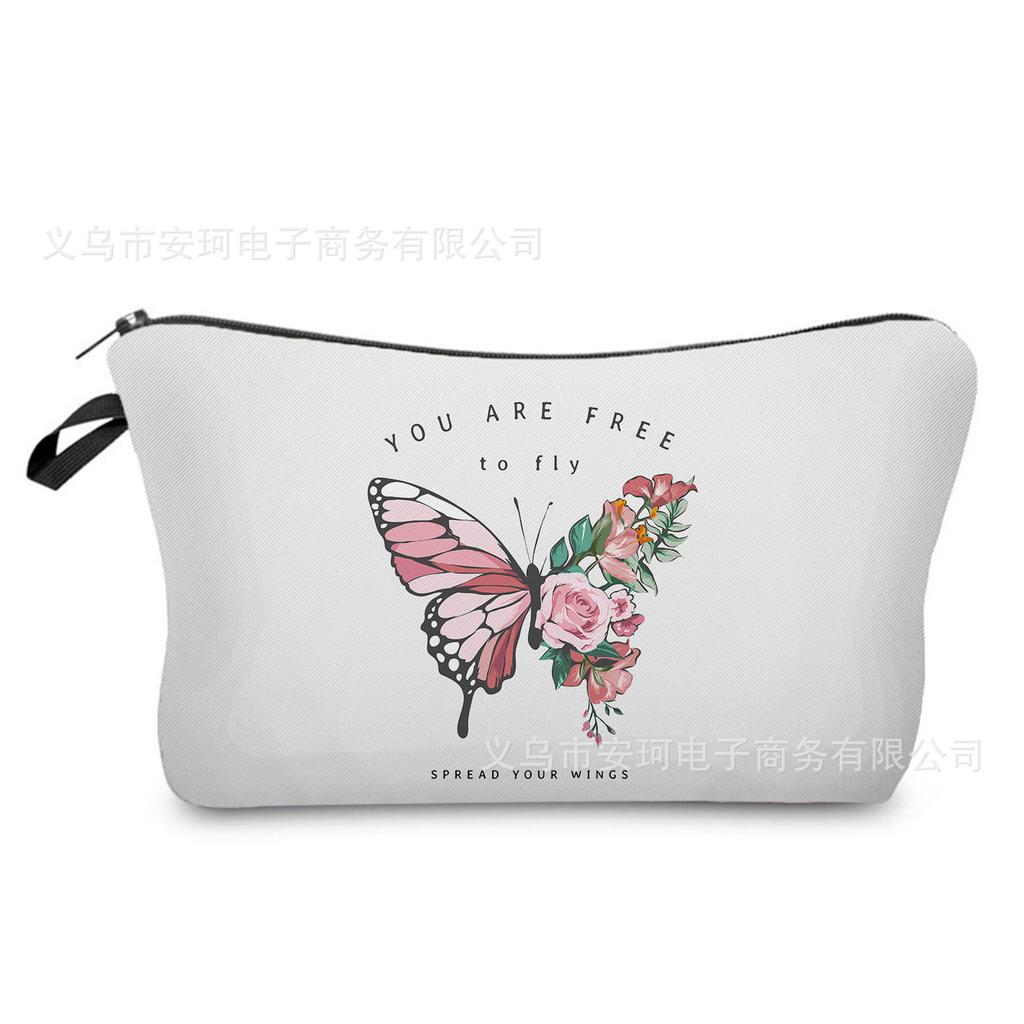 Women Flower Print Cosmetic Bag Toiletries Organize Travel Storage Case 6662