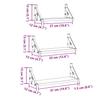 Wall Mounted Shelf System with Storage 3 pcs Black Oak Effect