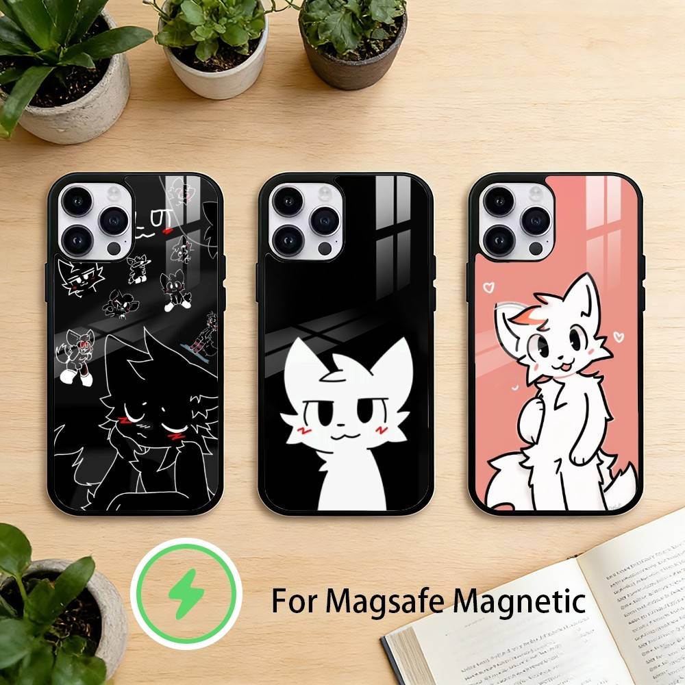 Boykisser Wallpaper Phone Case For iPhone 17/16/15/14/13/12/Plus/Pro/Max for Magnetic Wireless Charging