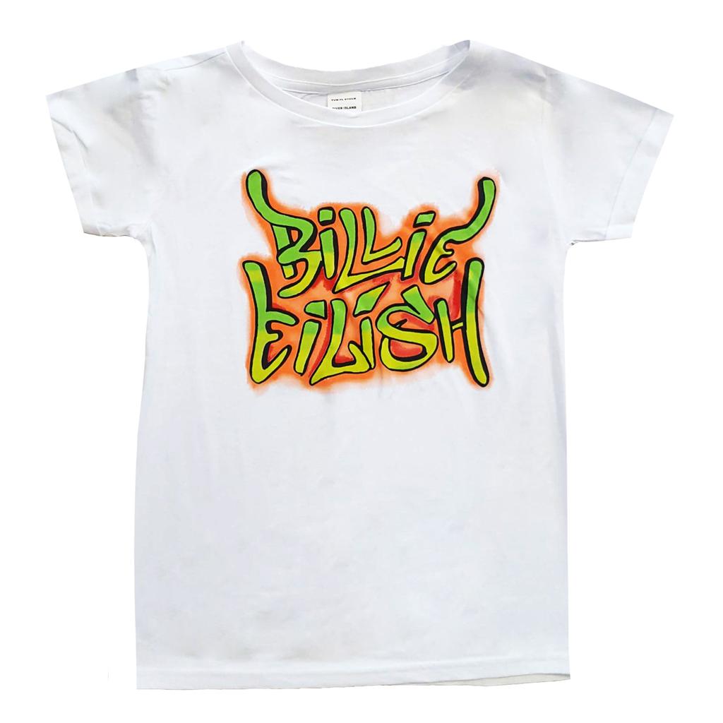Billie Eilish Skinny T-skjorte med graffiti for jenter