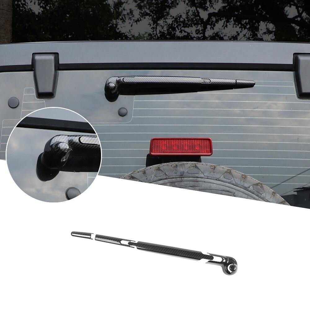 Rear Window Windshield Wiper Cover Trim Bezels For Jeep Wrangler JK 07-17 Carbon