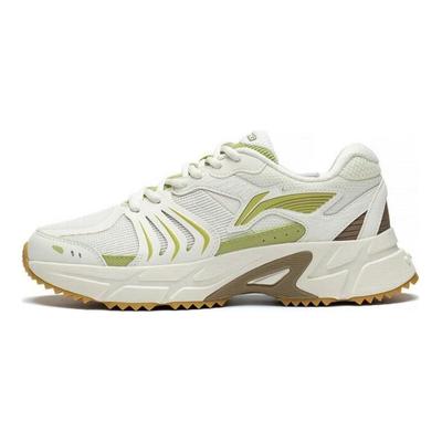 Li Ning Shiguang Durable Breathable Low-Top Running Shoes Women Sneaker White Green ARXT006-2