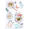 Siere Parve 4-person cutlery set, navy, light khaki, green, khaki, 4 spoons + 4 chopsticks, Korean popular tableware