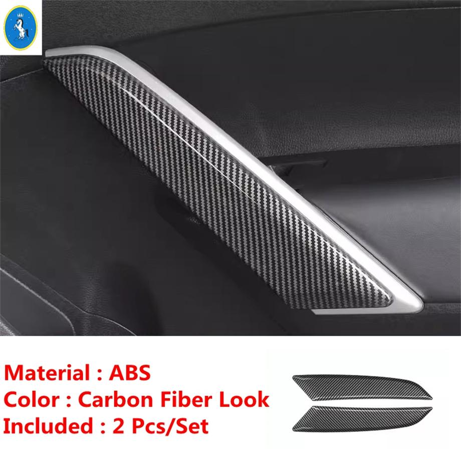 

Hybrid Decoration Inner Door Armrest Handle Cover Interior Trim Fit For Toyota Corolla Cross XG10 - 2025 Car Accessories Carbon Fiber Look