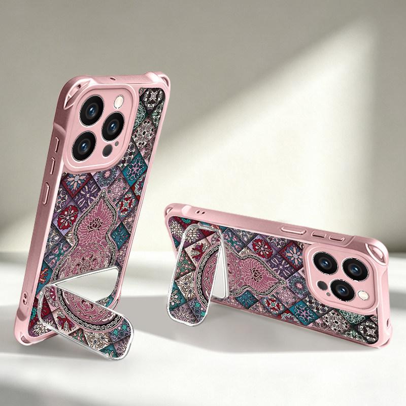 Gourd totem for Apple 17Pro mobile phone case Apple 16 Chinese style 15 leather pattern 14 bracket 13 lanyard case