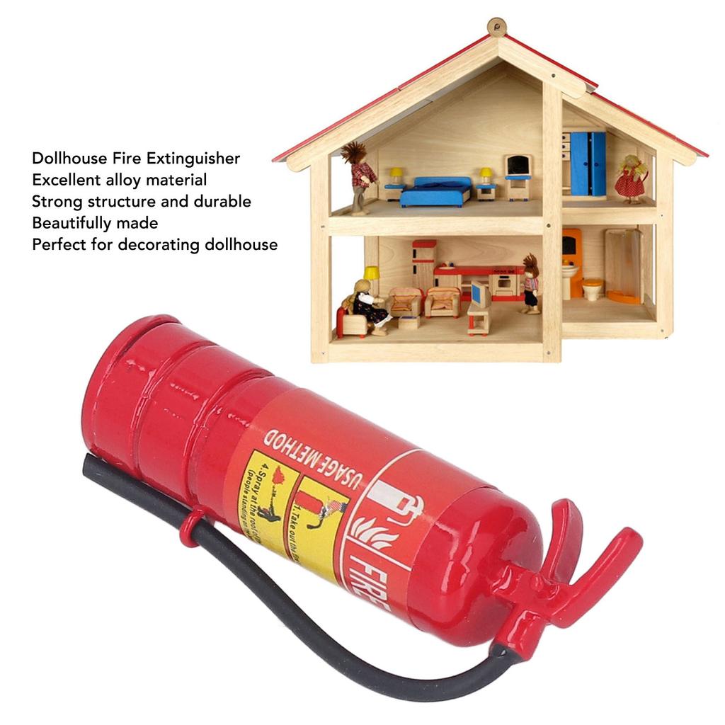 Extinguisher Mininature 1:12 Scale Alloy Model Decorative Accessories