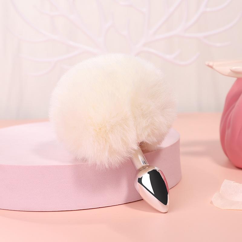 Beginner Mini Rabbit Tail Anal Plug for Women - Small Size Erotic Toy