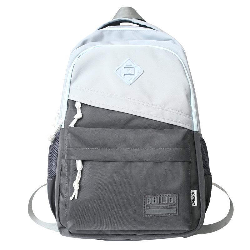 Large Capacity Color Matching Backpack 2025 New College Student High School Student Computer Backpack Korean Version Fashion Couple Schoolbag
