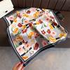 New Luxury Design Square Silk Scarf Women 70*70cm Bandana Soft Hair Band Wrap Hijab Neckerchief Hairband Headband Foulard