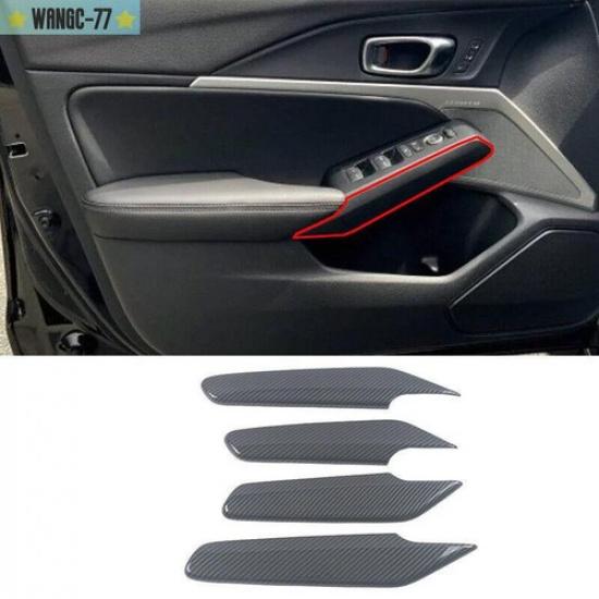 For Acura Integra -2024 Carbon Fiber Interior Door Armrest Panel Cover New