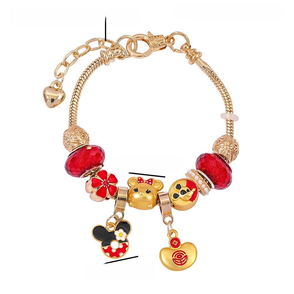 Mickey Mouse Childrens Beaded Bracelet With Alloy Material For Valentines Day Gift