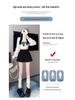 Women's Gray Retro Woolen Booty Shorts - Autumn/Winter Casual Straight Wide Leg Pants