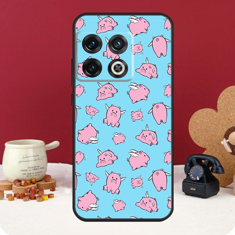 Cartoon Pig Cover For OnePlus Nord CE 2 3 4 Lite N10 N20 N30 OnePlus 13 12 11 10 Pro 10T 8T 12R 13R Case