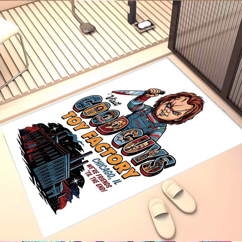 Bride of Chucky Print Rug, Washable Floor Carpet, For Entryway Dorm Laundry Room Office Study, Home Decor Birthday Christmas Gift