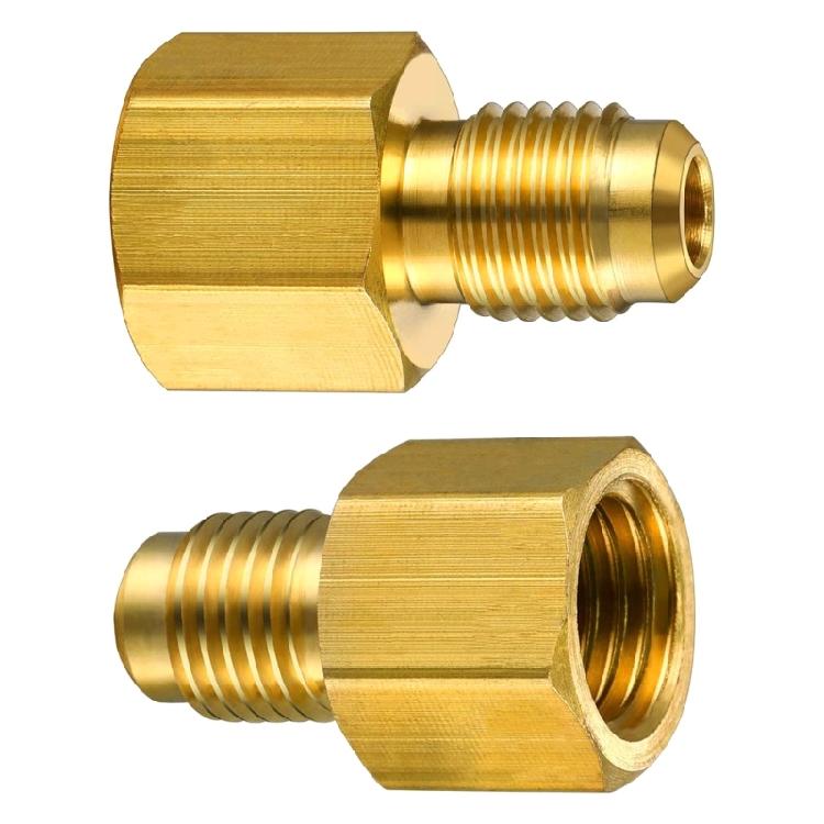 ACME R134A Mosiężny Złącznik Rur Adapter 1/4" Męski Na 1/2" Żeński Z Zaworem