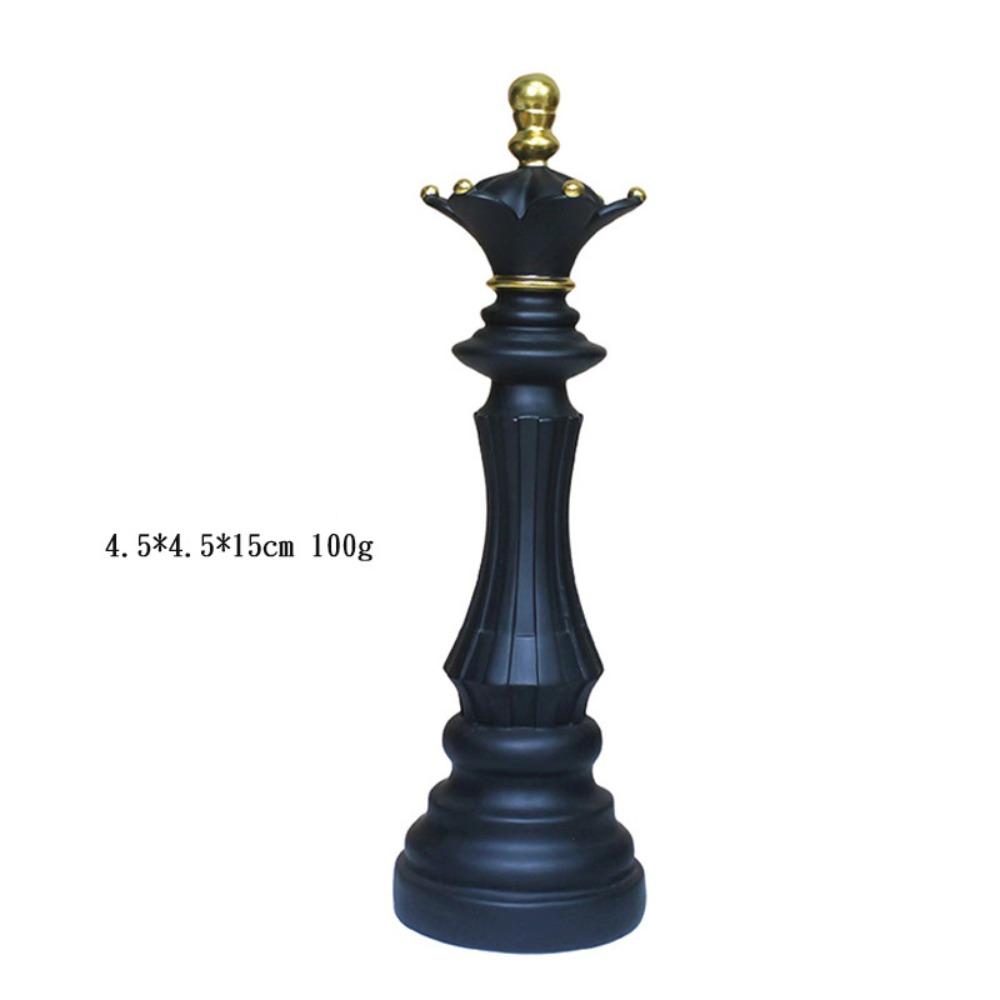 Collection Objects International Chess Ornaments Black White King Height Chess Home Decor