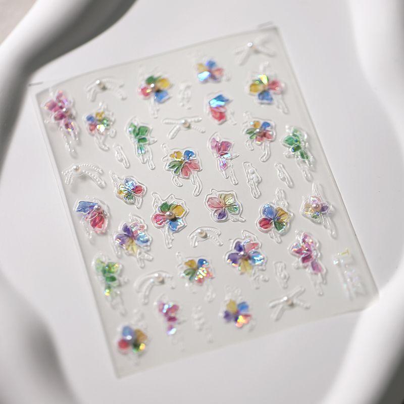 

Season Point Pearl Semi-Transparent Color Flower Nail Sticker Waterproof Nail Sticker Decorative Decals Ornament Tl152 TL152 (point Pearl)