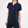 Unisex Medicinsk Uniformssæt - V-hals, Flagermusærme Med Lomme - To Delt Ensfarvet Scrub Sæt Til Sygeplejerske, Læge, Tandlæge